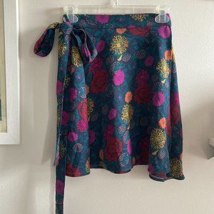 American Apparel Floral Wrap Skirt